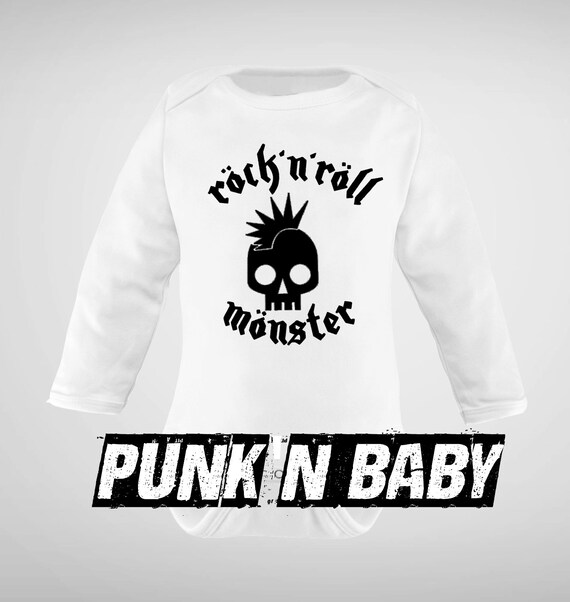 Items similar to Rock'n Roll Monster onesie, Punk Baby Clothes, Baby