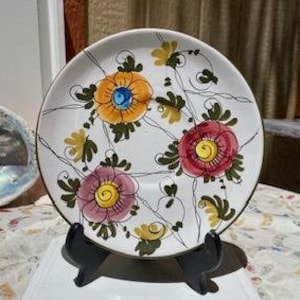 Italian Decorative Plate - Flowers