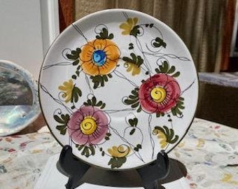 Lot De 3 Assiettes à Dessert Ancap Sona-Vérone - Porcelaine Blanche Motif Fleurs, 8 Pouces