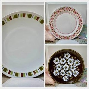 Mikasa Chop Plates -  Vintage Patterns