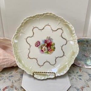 Antique Bavarian Decorative Wall Plate - Floral Center