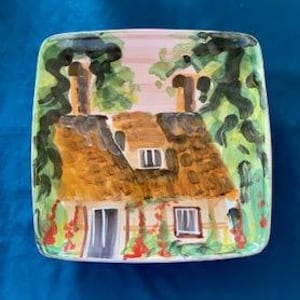 Italian Square Pasta Dish - Watercolor Art