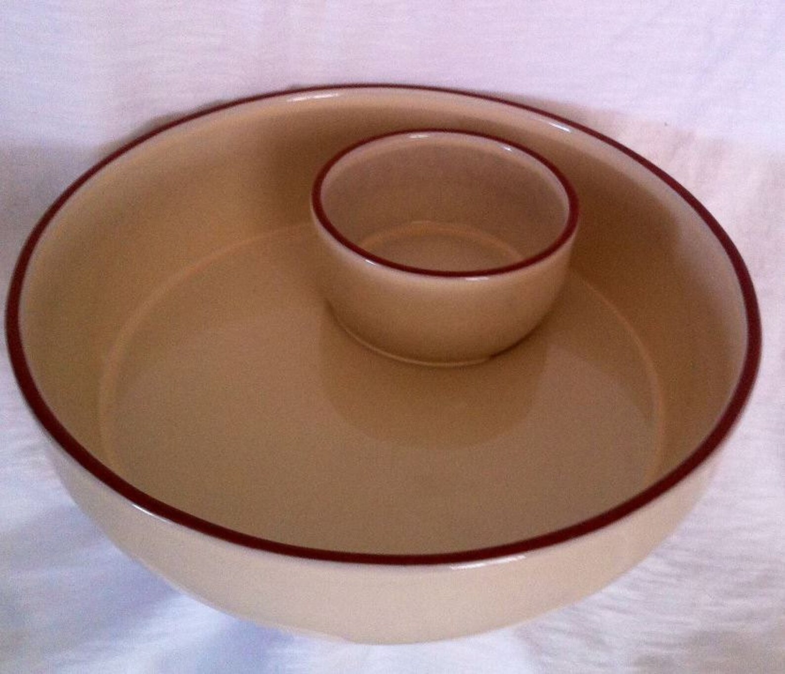 Val Do Sol Terracotta Chips/salsa Bowl Brown & Beige Etsy