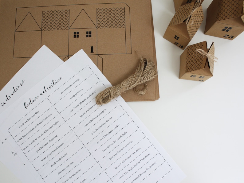 Printable DIY Advent Calendar Houses image 4