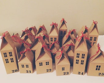 Printable DIY Advent Calendar Houses