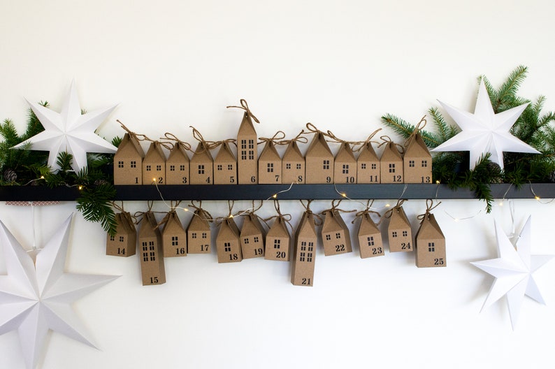 Advent Calendar Christmas Village House Kit, DIY Make Your Own image 8