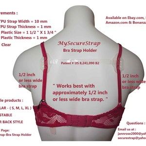 NON-SLIP Bra Clips, RacerBack Conceal Bra Straps Holder Cleavage - Foto 9