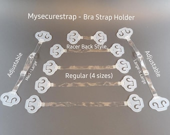 Bra Strap Holder, Clear Elastic, Adjustable Racerback Style