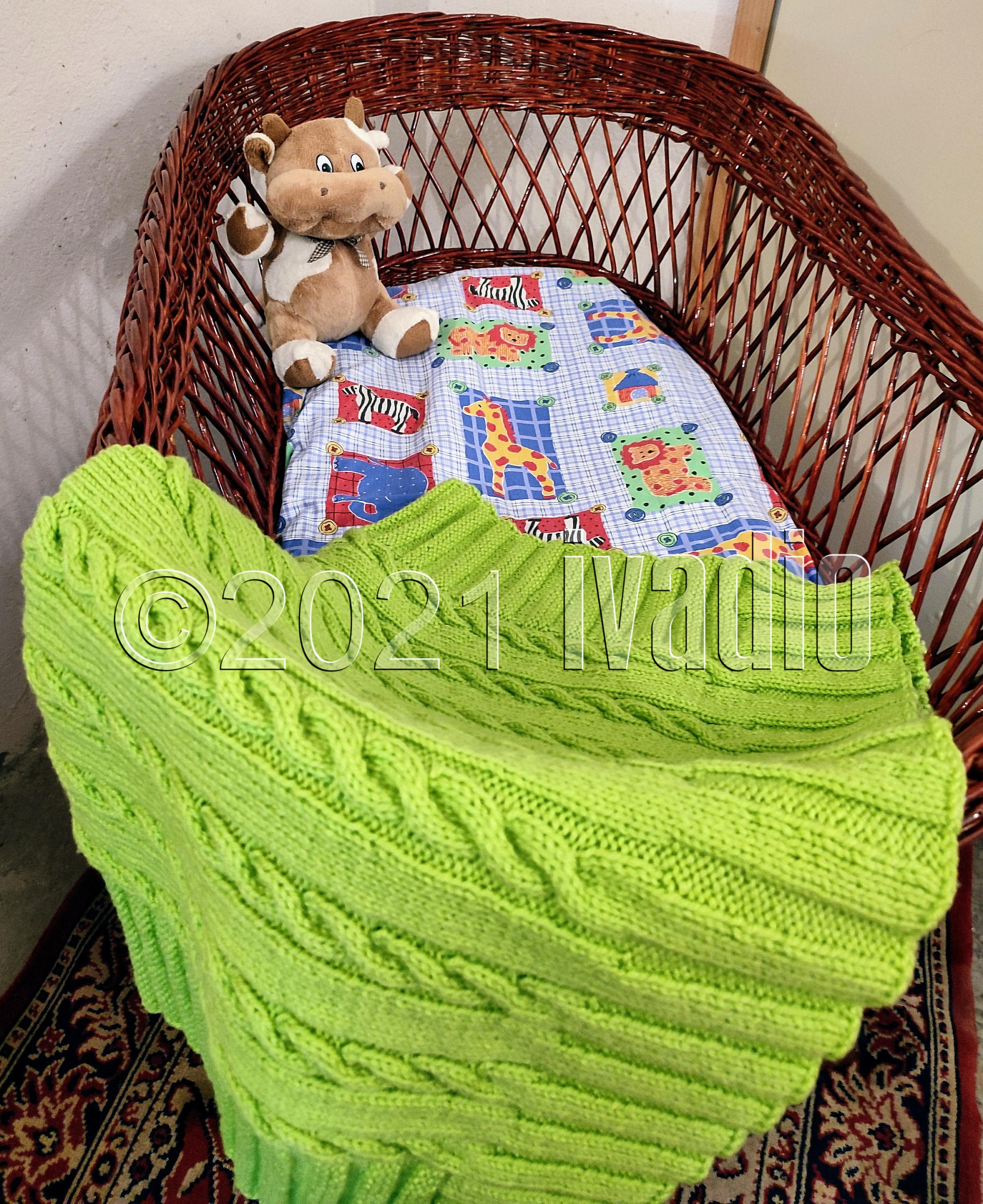 Soft Baby Blanket, Cute Baby Blanket, Lime Baby Blanket, Green Baby