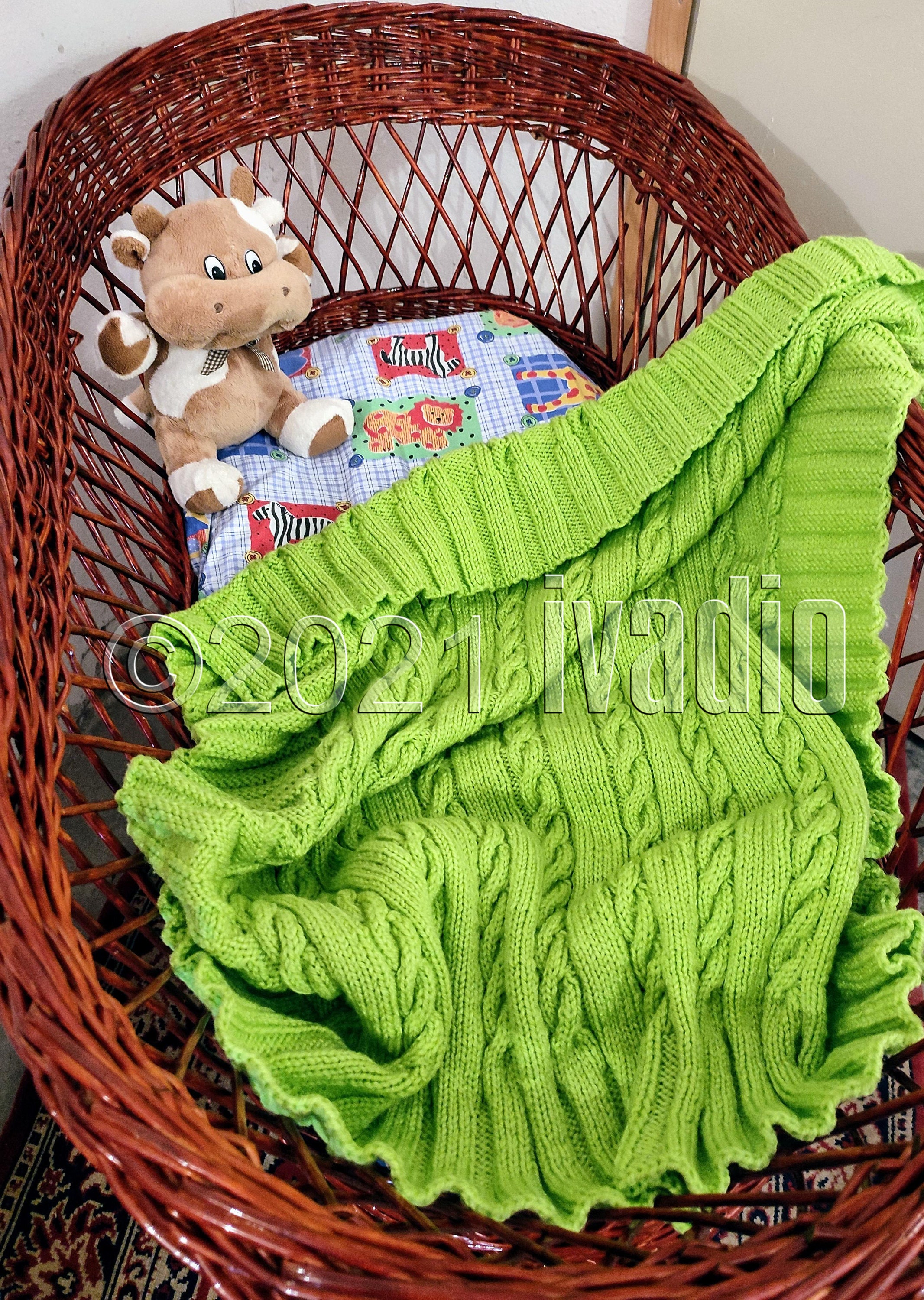 Soft Baby Blanket, Cute Baby Blanket, Lime Baby Blanket, Green Baby