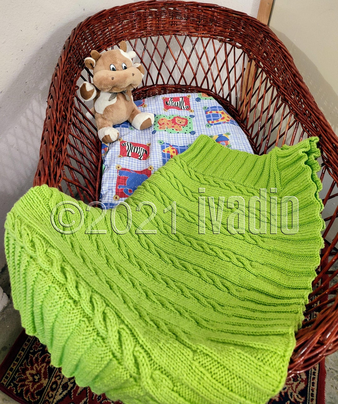 Soft Baby Blanket, Cute Baby Blanket, Lime Baby Blanket, Green Baby