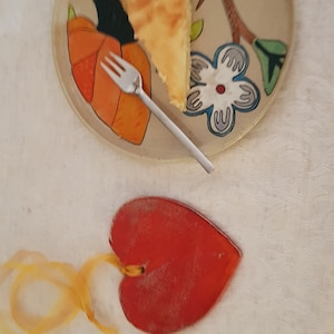 Large Ceramic Heart decor, Hanging Red Heart decor, Hanging Ceramic Gift, READY TO SHIP
