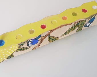 Ceramic Hanukkah Menorah: Handmade Candlestick Holder Chanukah Gift