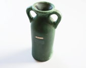 Delightful small vase by Otto Keramik, West Germany. Soft green handled model. Felt underneath. Vintage 1970s pottery. Mid century design