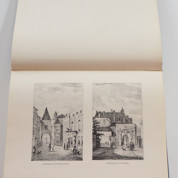 Antique illustrated book Oud-Nederland, 1927 Old Netherlands, 160 pages black and white illustrations of the most important towns in Holland