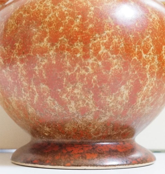 Carstens Rheinsberg Brandenburg Handled Pottery Vase, Germany Ca 1920. Collectable, Art Deco Ceramic Model: 582 IV. Vintage. Great Condition