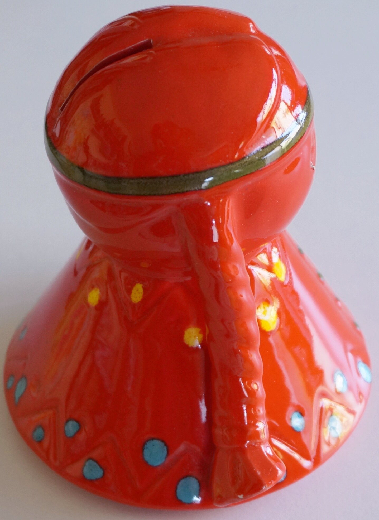 Vintage Ceramic Money Bank / Box. Red Pottery Happy Girl. Etsy UK