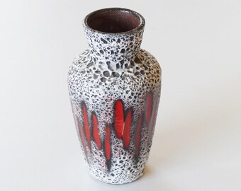 FOHR KERAMIK社　fat lava 西ドイツ製 Vintage FOHR KERAMIK Red Fat Lava Vase 100 Jahre Anniversary