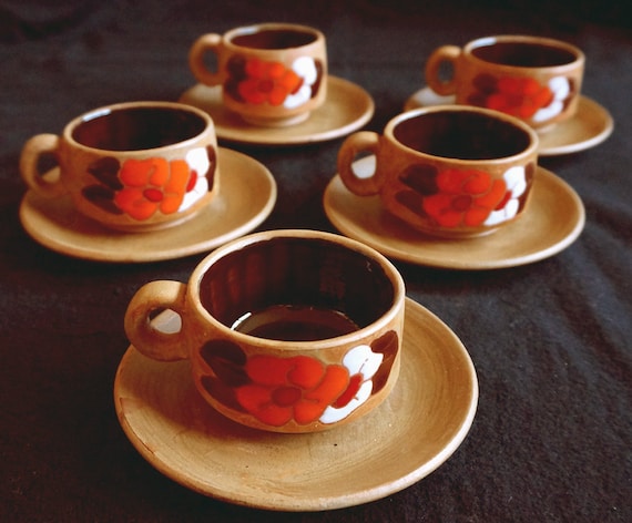 Espresso Cup & Saucers- 5 designs - Ace of Vase
