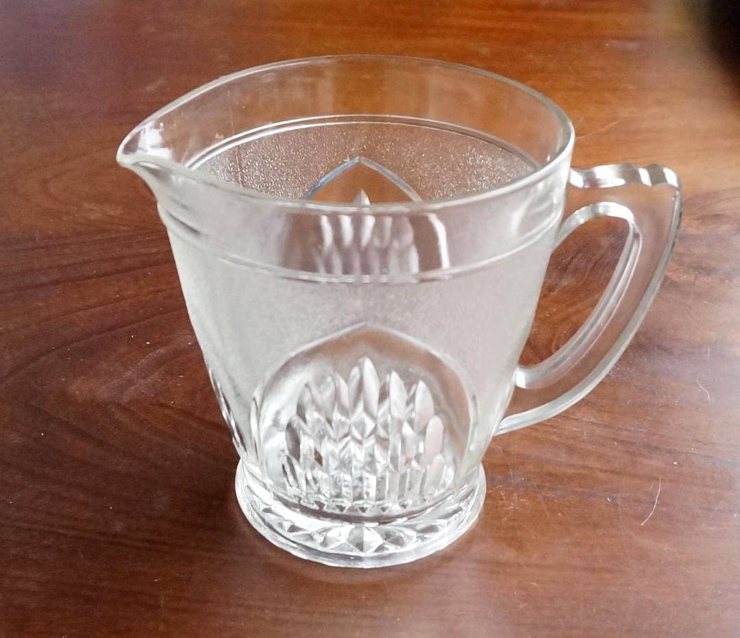 Beautiful Antique Moulded Glass Juice Carafe Single Handled. Etsy
