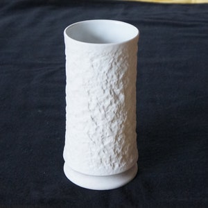 Vintage matte white bisque porcelain vase, Royal Porzellan Bavaria KPM, Germany 604 /2. Bisque . Great condition. Mid-century retro 1960s