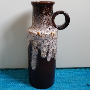 【アンティーク】水差し（西ドイツ） ヴィンテージ MCM 西ドイツ陶器水差し / 花瓶、レトロ陶器水差し