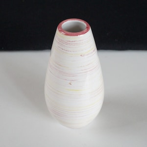 Subtle minimal decoration. Vintage 1960s pottery vase Ü -Keramik Übelacker West Germany 455 / 15. Mid century, hand painted. Great condition