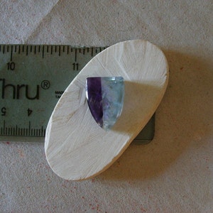 Aquamarine & Amethyst Shield Cabochon