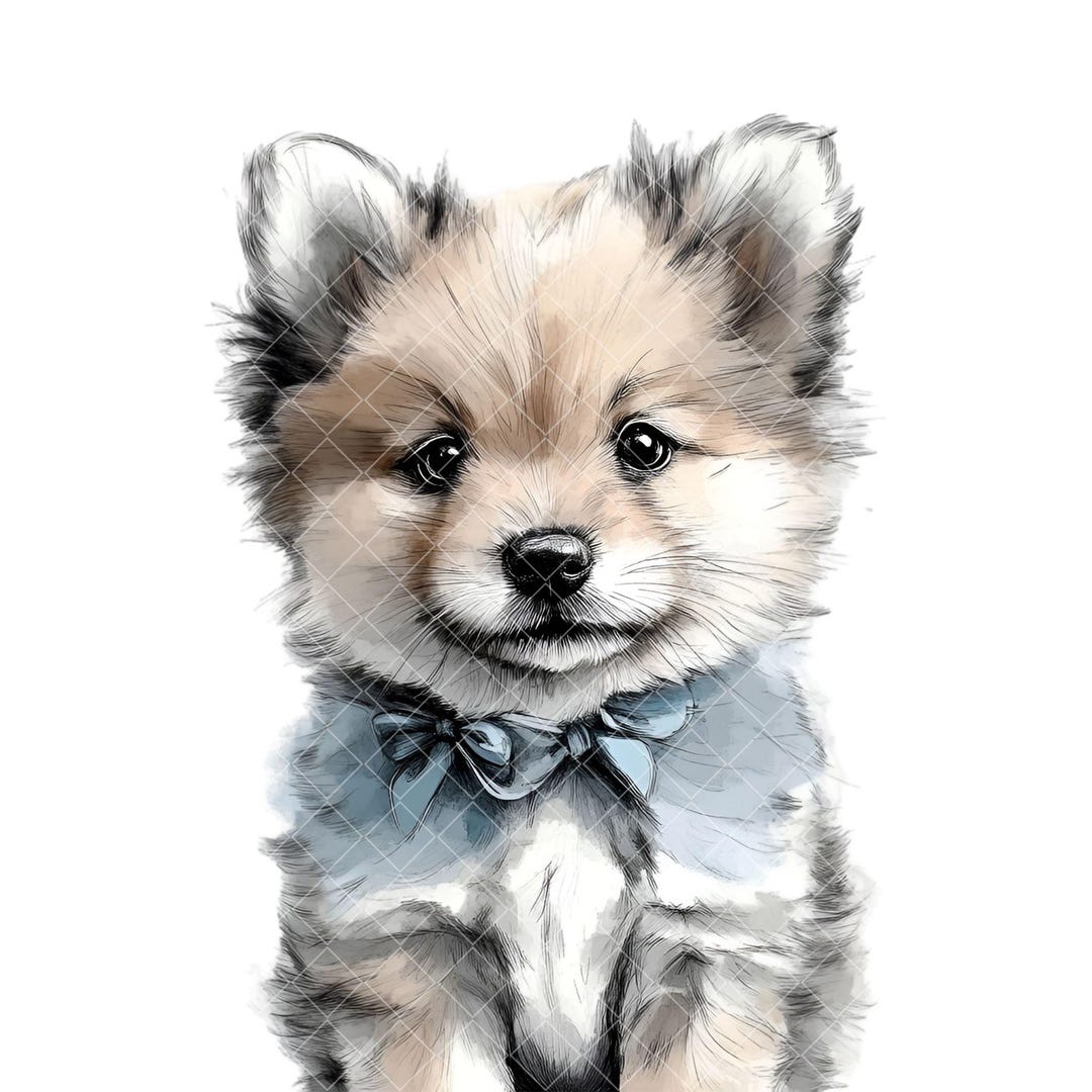 Watercolor Dog Clip Art: Cute Puppy 1 PNG (digital Download) - Etsy