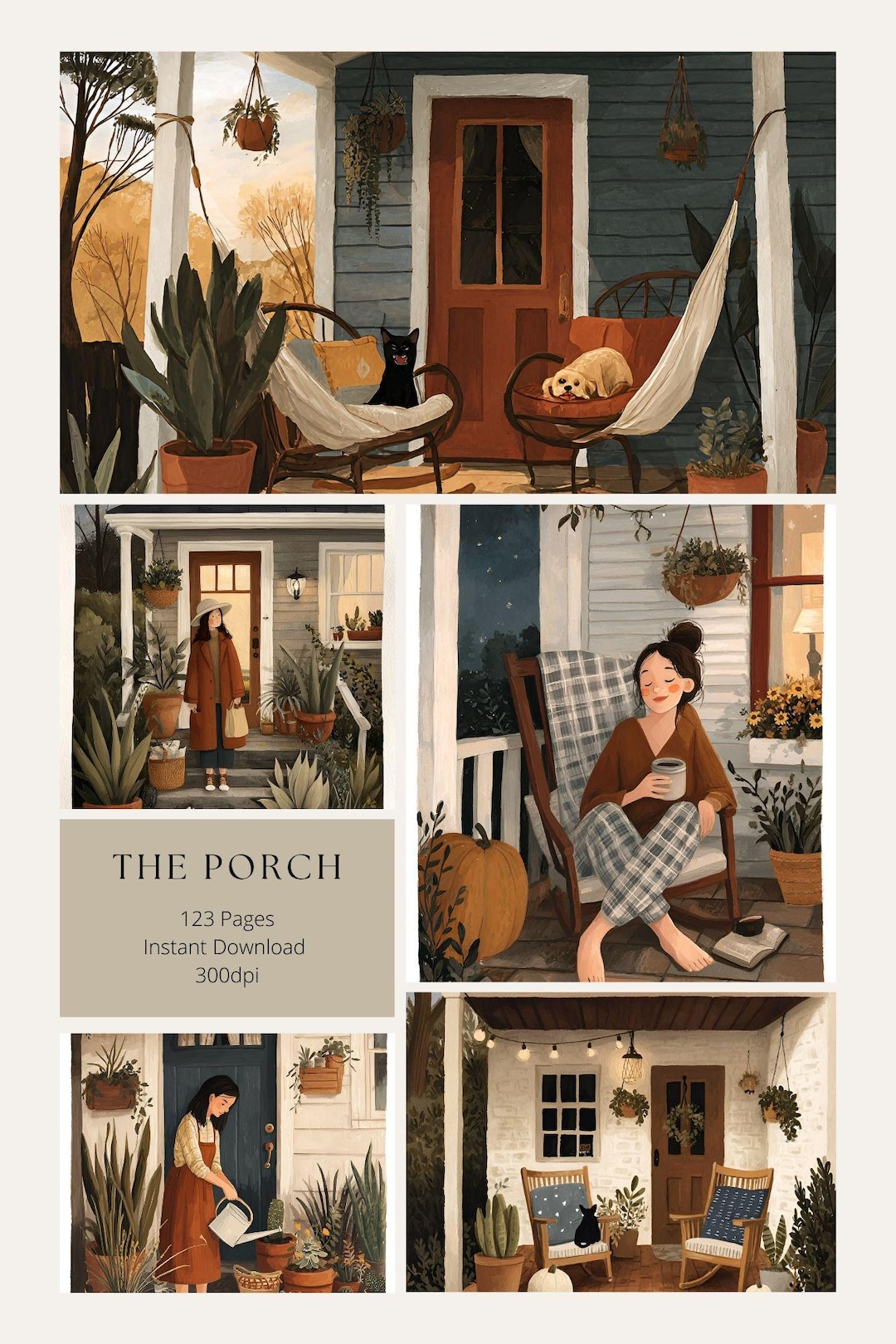 The Porch Junk Journal Kit, Porch Cottage Junk Journal Kit, Printable ...