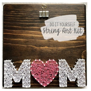 DIY 9x9" Mom String Art Kit