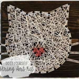 DIY 5x5" Cat String Art Kit
