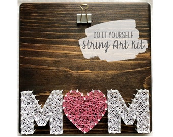 DIY 9x9" Mom String Art Kit