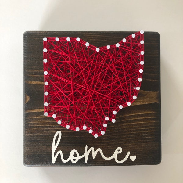 Ohio Home String Art, State String Art, Ohio Sign