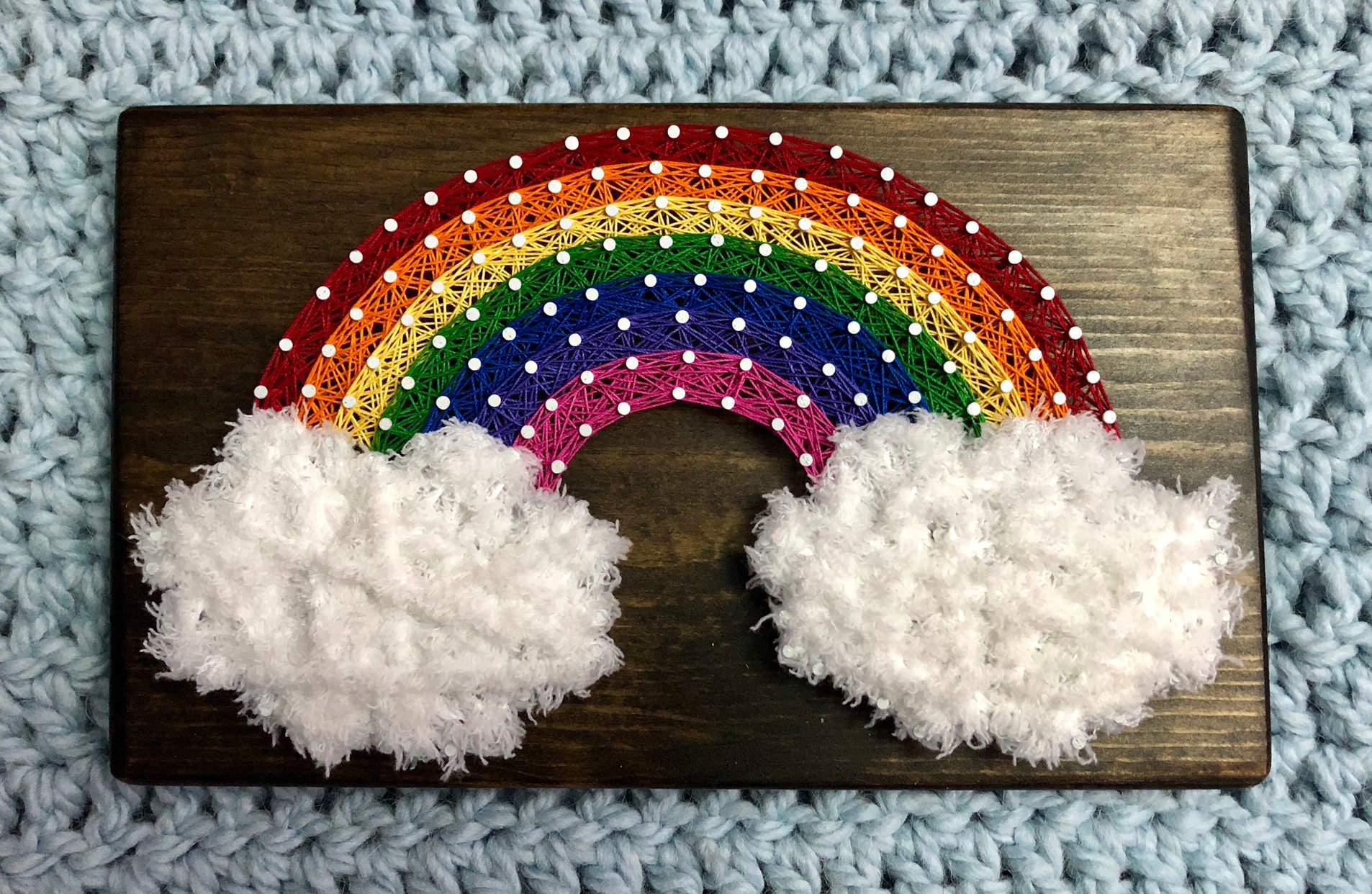 Rainbow String Art Rainbow Sign - Etsy