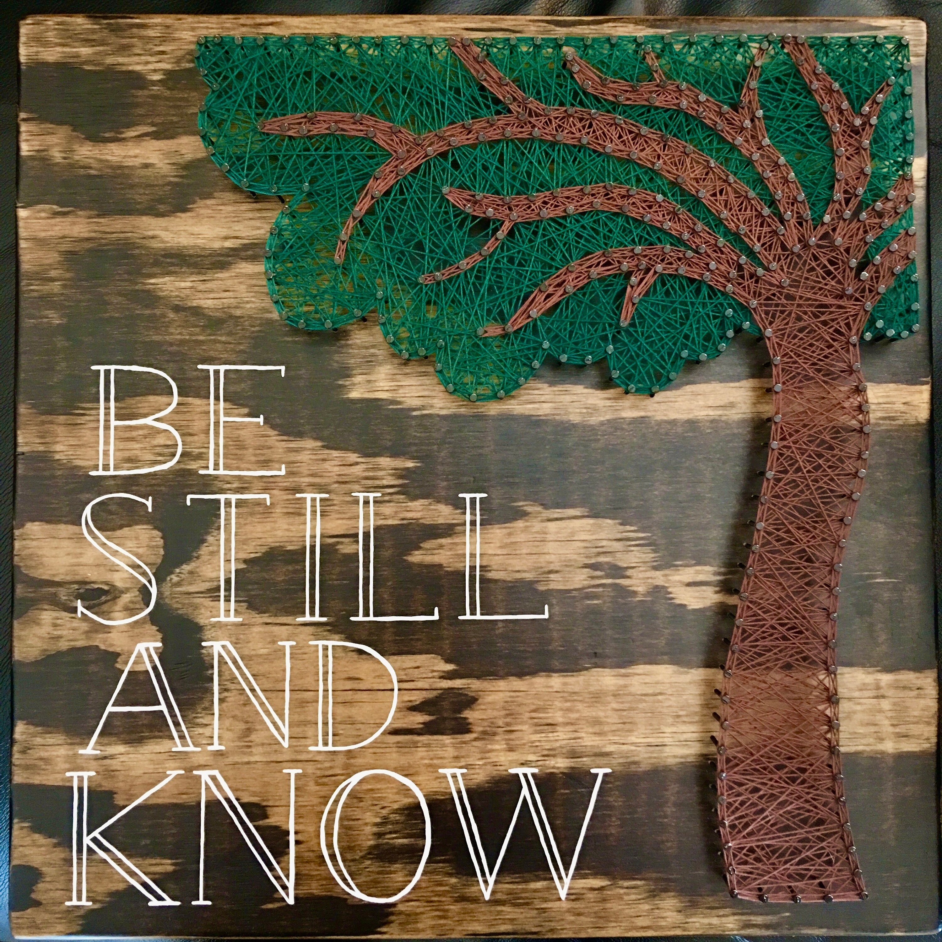 Be Still and Know Sign Tree String Art Psalm 46:10 | Etsy