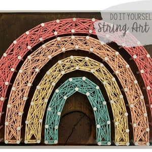 DIY Rainbow String Art Kit