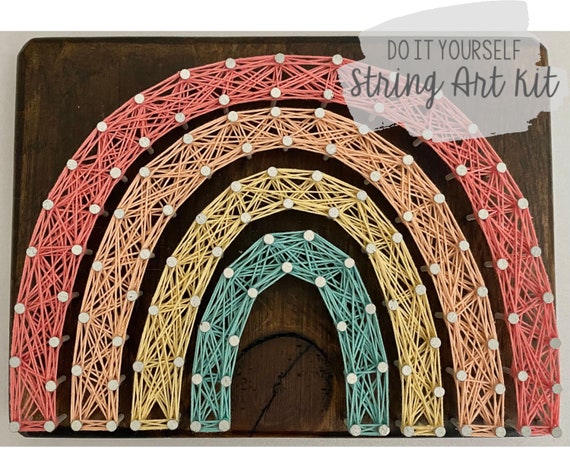 DIY Rainbow String Art Kit 