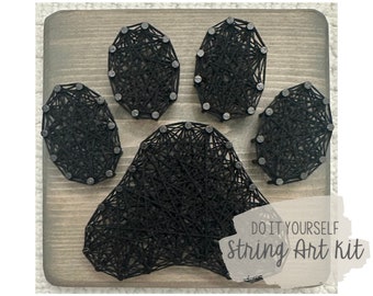 Paw Print DIY String Art Kit DIY String Art Kids Crafts DIY for Kids ...