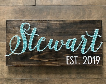 Custom Last Name String Art, Last Name Sign, Last Name Wedding Gift