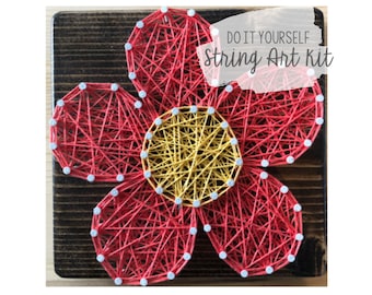 DIY Flower String Art Kit