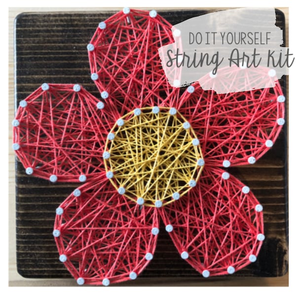 DIY Flower String Art Kit