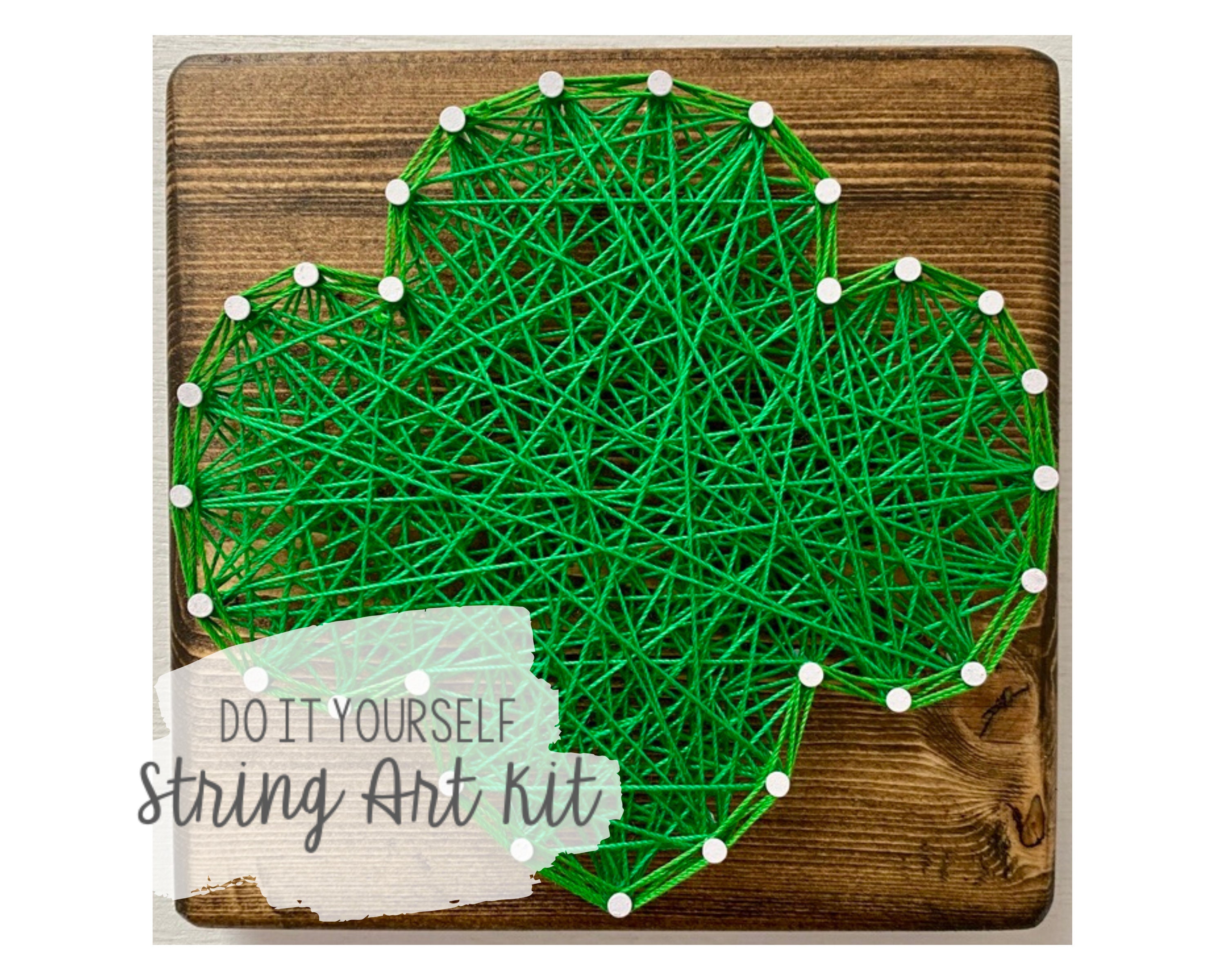 DIY 5x5 Girl Scout Trefoil String Art Kit 