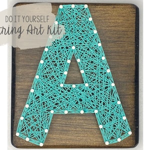 Kit de arte com cordas de letras DIY, escolha qualquer letra, escolha qualquer cor