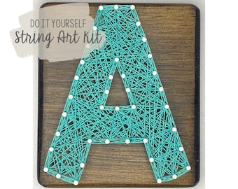 DIY Letter String Art Kit, Choose Any Letter, Choose Any Color