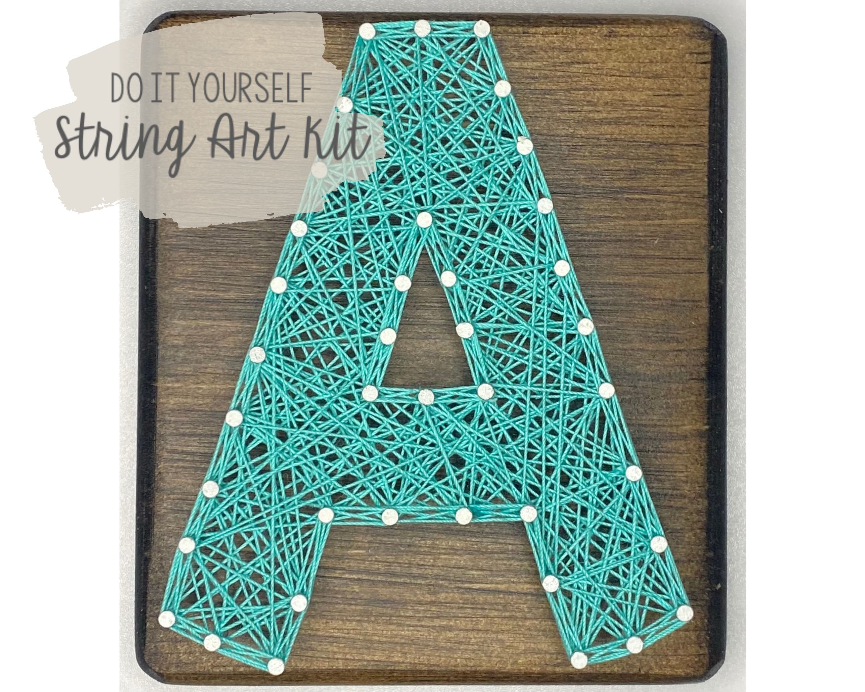 DIY Letter String Art Kit, Choose Any Letter, Choose Any Color