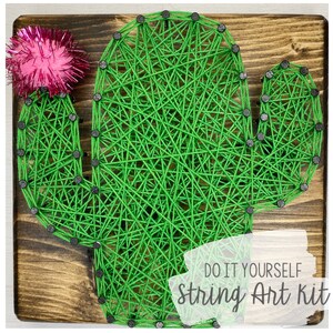 DIY 5x5&quot; Cactus String Art Kit