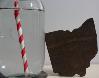 Wood Ohio Coasters, set de 4