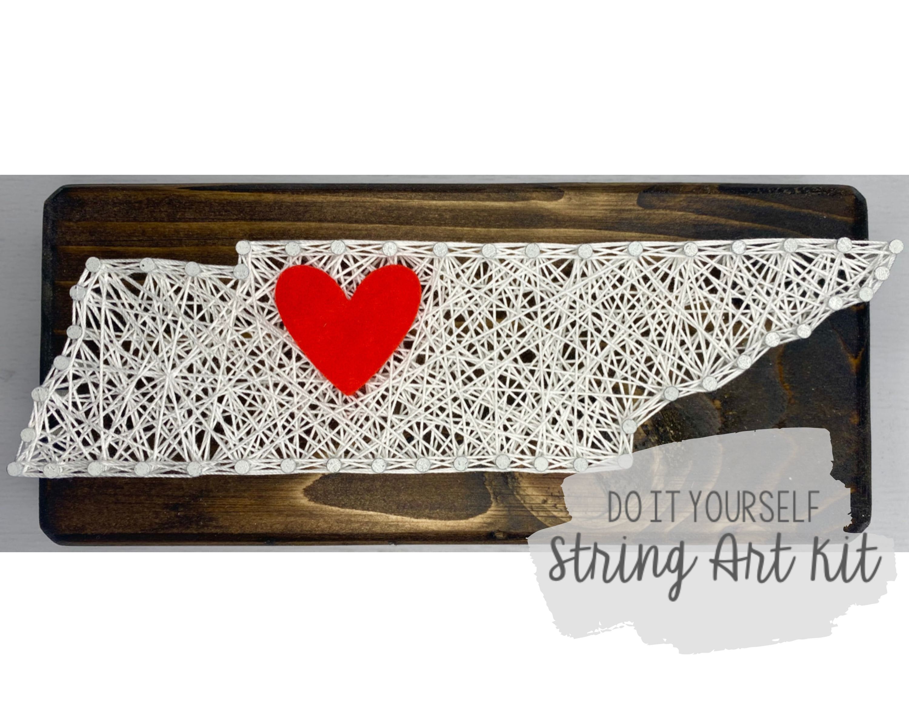 DIY 5x5 Girl Scout Trefoil String Art Kit 