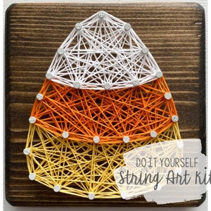 DIY 4x4" Candy Corn String Art Kit